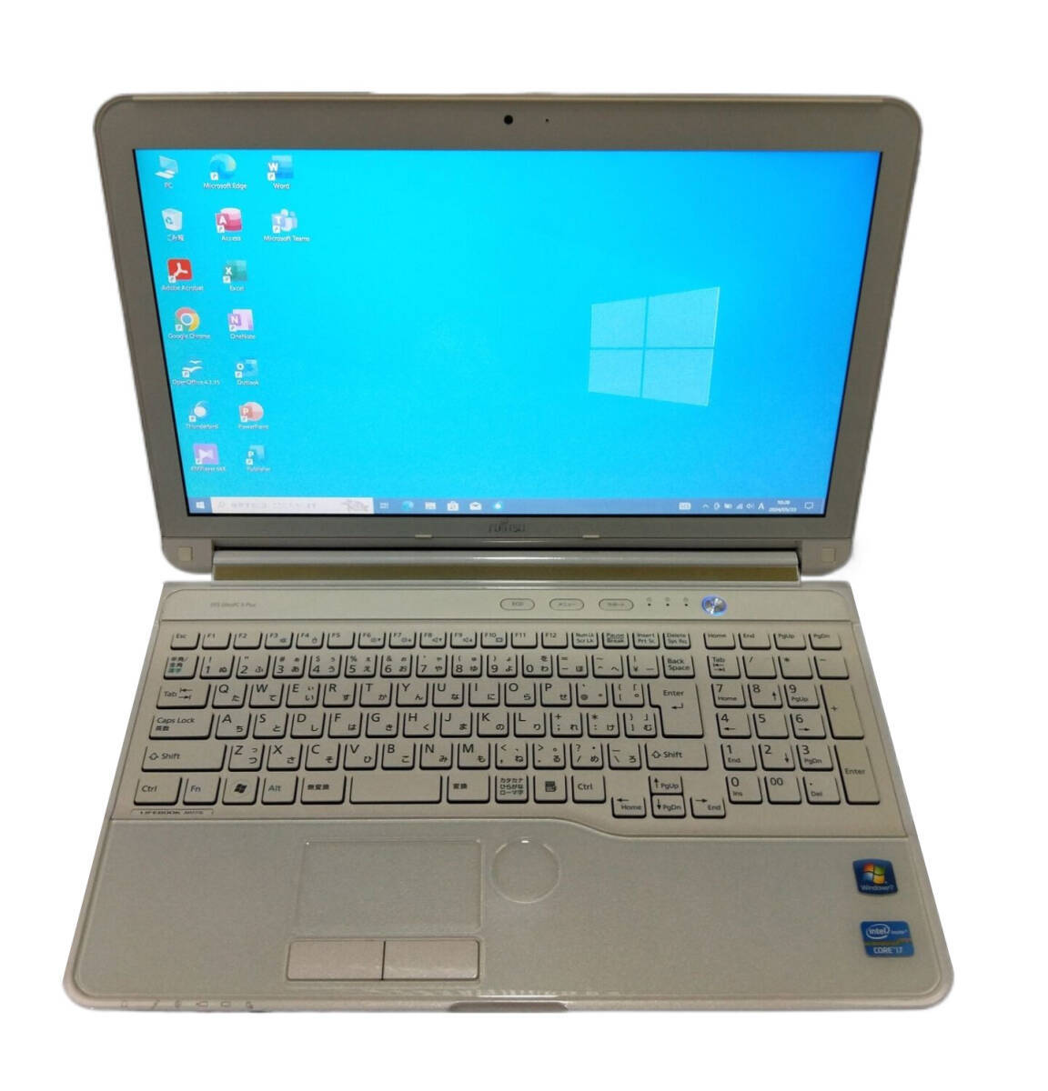 ★【驚速 FUJITSU AH77/G i7-2670MQ 2.2GHz x8+8GB+SSD480GB 15インチワイドノートPC】 Win10+Office2021/WEBカメラ/ブルーレイ E052324拍卖