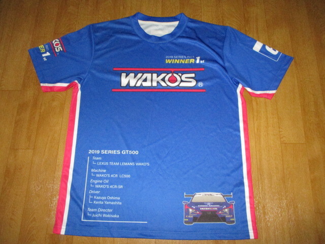 ワコーズ4CR・スーパーGT・トヨタ・レクサス 2019 ドライTシャツ サイズXL 未使用 デッドストック拍卖