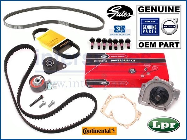 ボルボ V40 クロスカントリー MB5204T OEM タイミングベルト キット & ウォーターポンプ + ファンベルト 2本 ALT A/C セット 送無拍卖