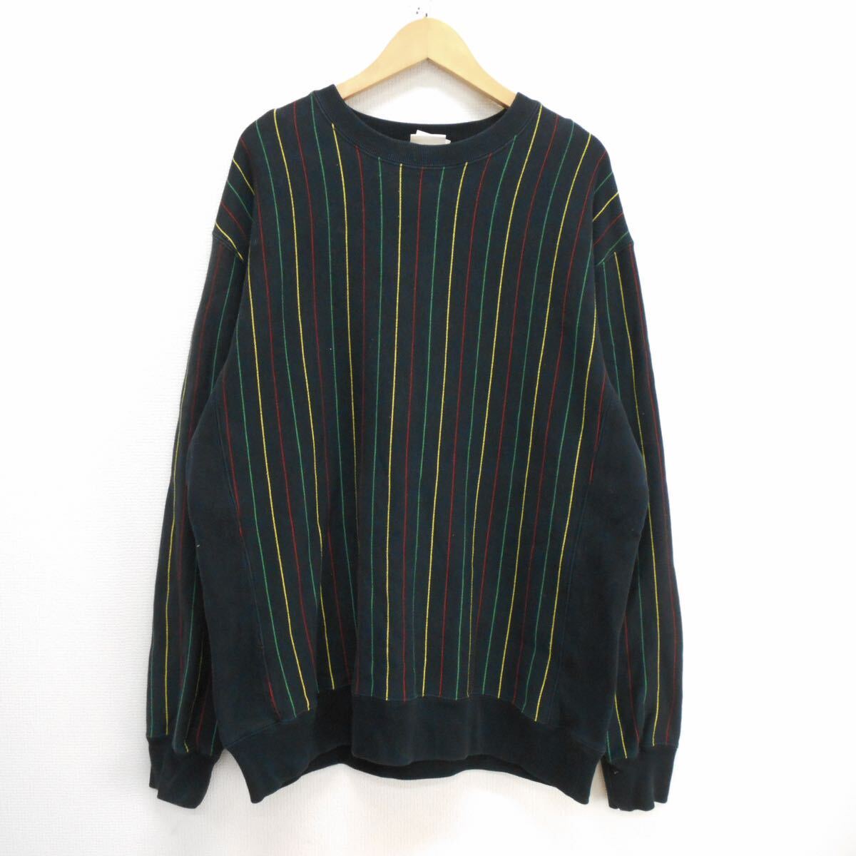 MASTERPIECE マスターピース 00S ラスタカラー ストライプ スウェット トレーナー XL 10116278拍卖