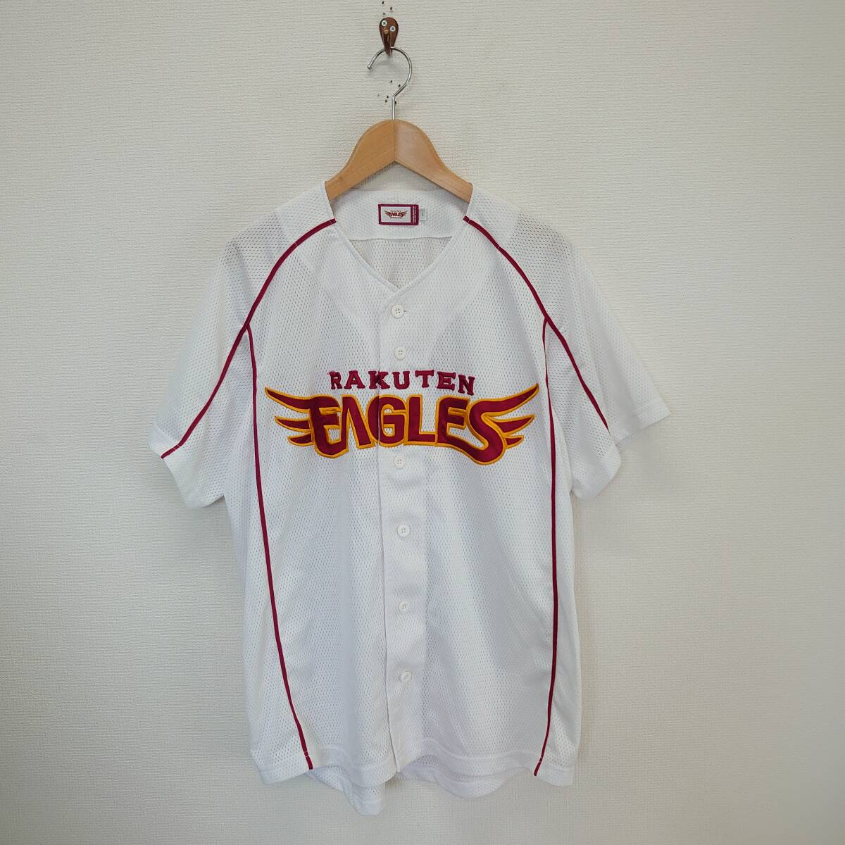 楽天イーグルス ユニフォーム 刺繍 半袖シャツ ポリエステル L 10105214拍卖