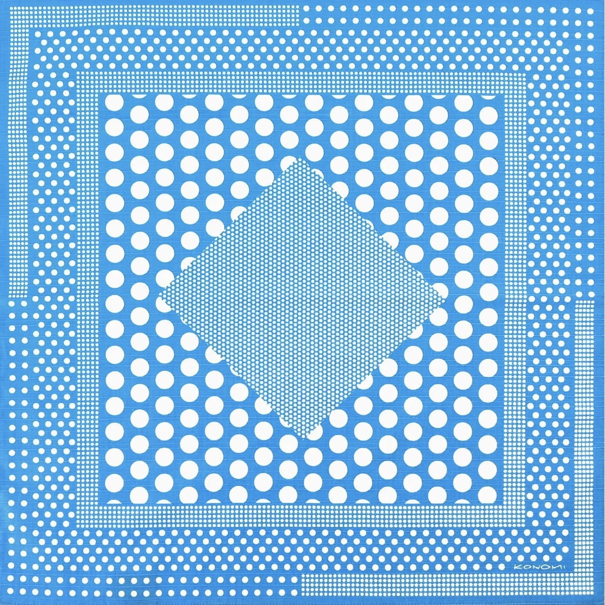 KONAMIふろしき「ポルカドット ライトブルー」中巾 約50cm(お弁当、ランチョンマットに) y11-054034拍卖
