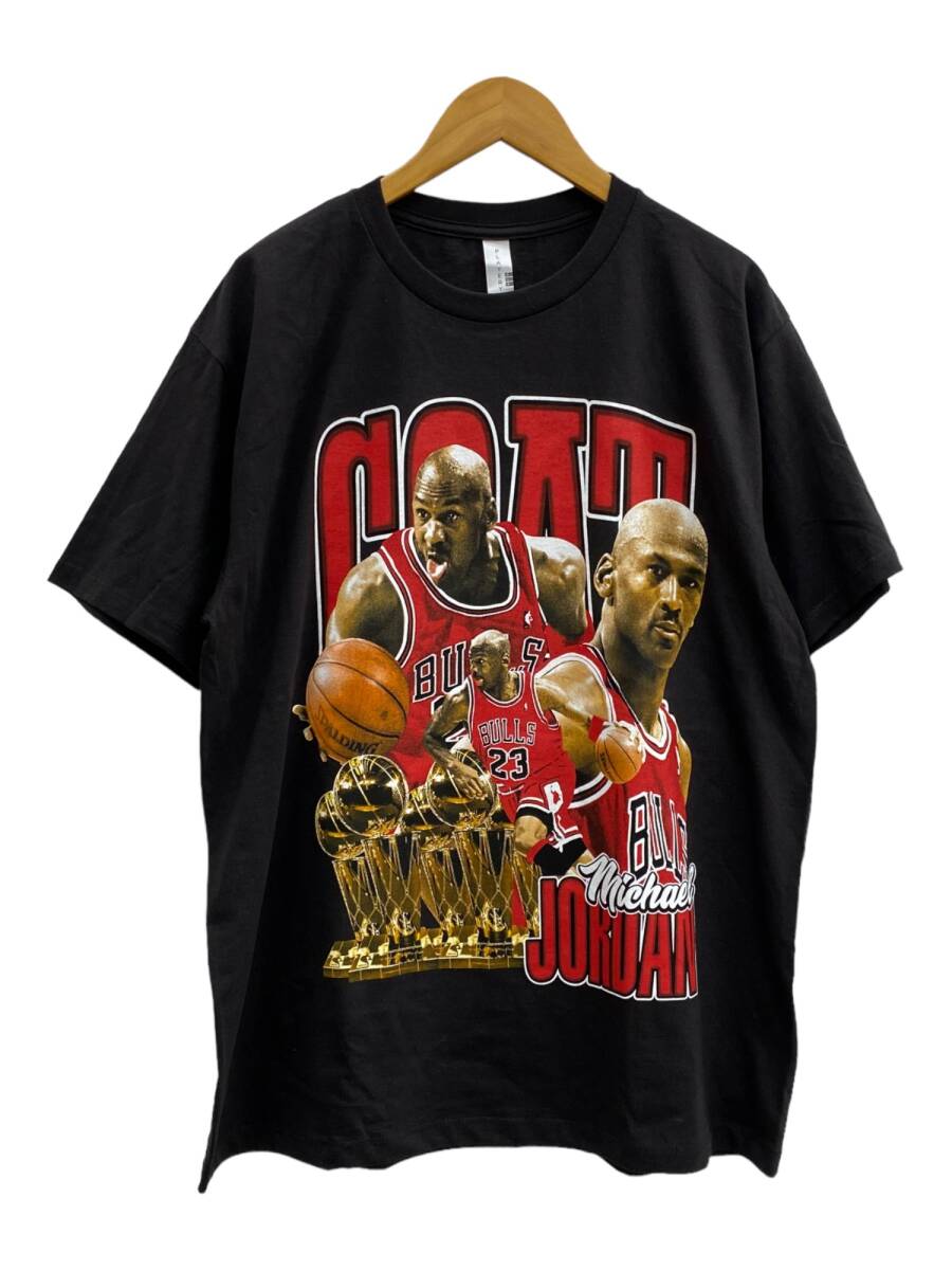 THREADS ON DEMAND (スレッドオンデマンド) JORDAN マイケルジョーダン MJ GOAT フォトTシャツ 半袖 L ブラック 黒 メンズ/009拍卖