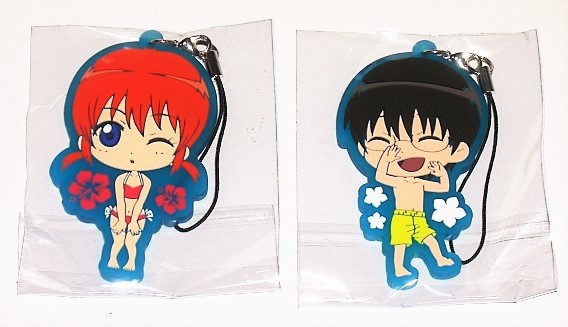 銀魂 ラバーストラップコレクション 夏の水遊び編 神楽 志村新八 2点セット 内袋未開封拍卖