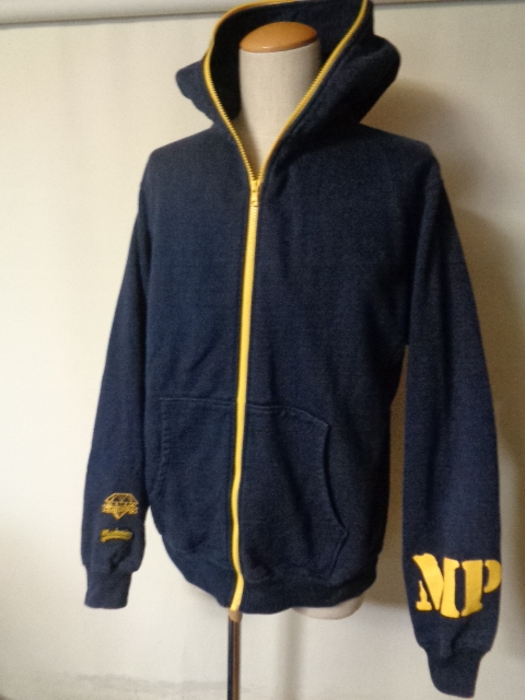 00's MASTERPIECE Full-zip Hoodie size M マスターピース ヘビー スウェット パーカー ネイビー 日本製 HECTIC ヘクティク拍卖