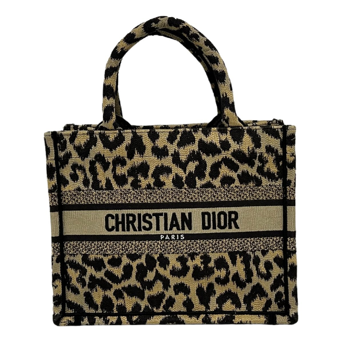 Christian Dior クリスチャンディオール ブックトート 50-MA-0232 ハンドバッグ レオパード レディース ブラウン系 キャンバス【中古】拍卖