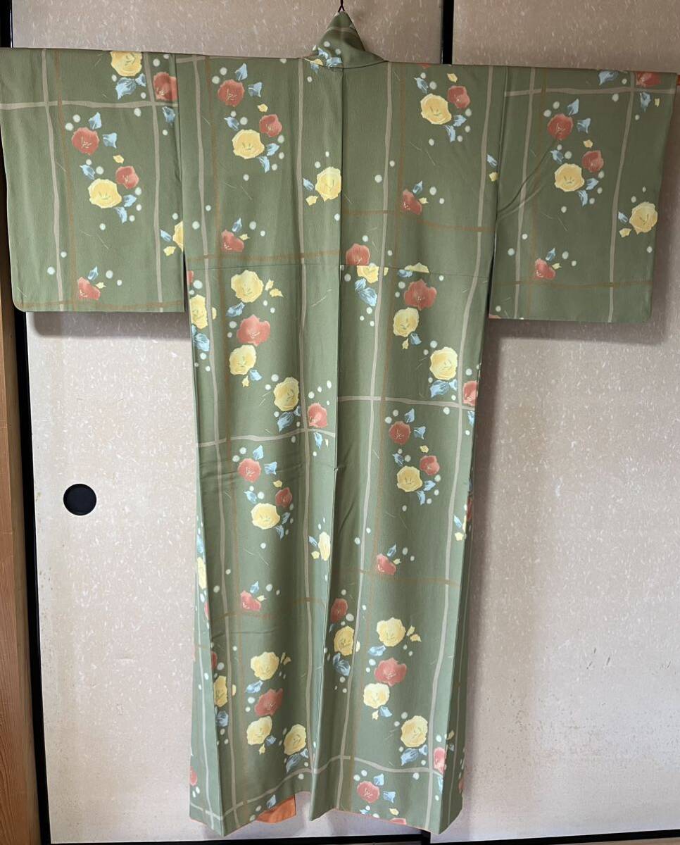 洗える着物・長襦袢セット 小柄な方向け拍卖