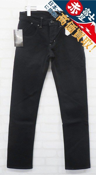 3P6674/未使用品 Lee LM3511 BLACK RIDER ストレッチスキニーブラックデニムパンツ リー拍卖