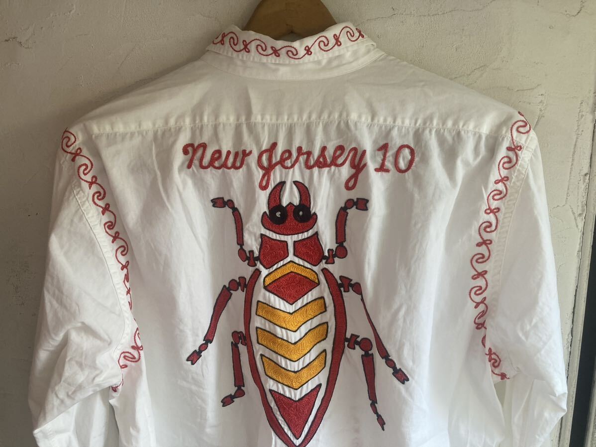 ミリタリー オーダー 刺繍 マチ付きシャツ ビンテージ拍卖