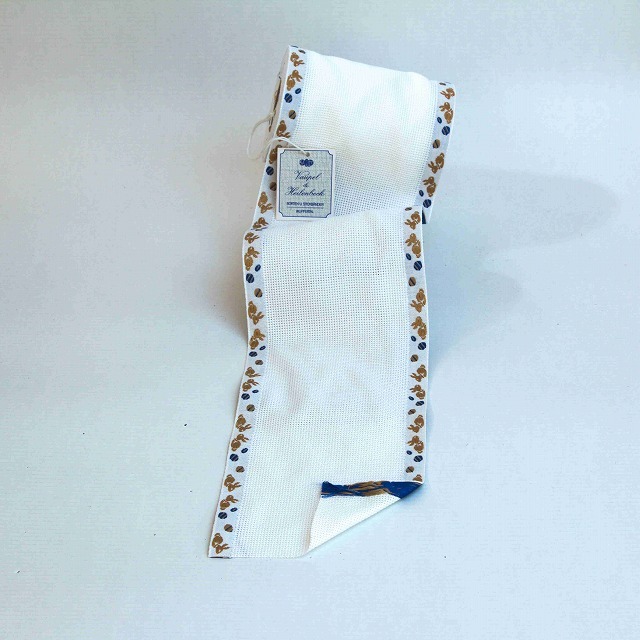 クロスステッチ用布 アイーダ 綿100% 幅12センチ ふち飾りウサギ イースター柄 クロスステッチ拍卖