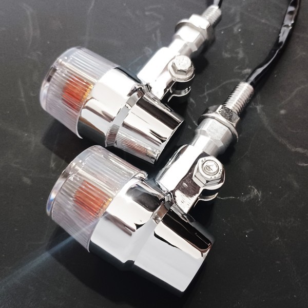 ZRX400 ZRX1200 バリオス Z1 Z2 KZ1000 Z400GP GPZ400F エストレヤ 汎用 メッキ ヨーロピアン ヨーロピ ウインカー② クリアレンズ 2個拍卖