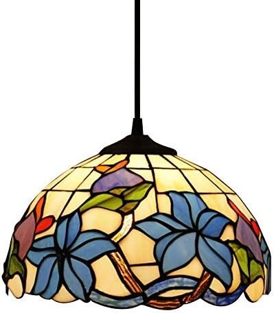 ケビン ペンダントライト お花 LED対応 北欧 クラシック ステンドグラス ランプ アンティーク 居間用 ヨーロッパ 【3個パック】拍卖