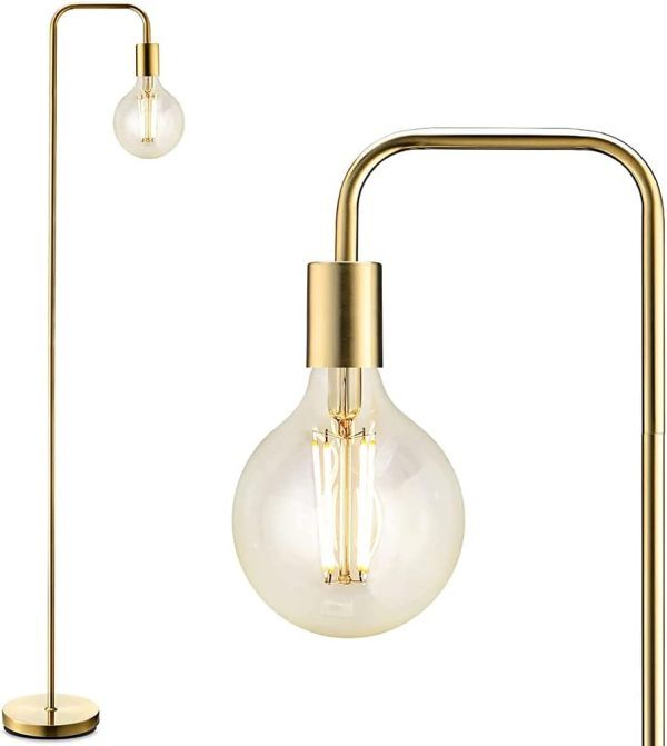 chedar フロアライト 真鍮 デザイナーズ 間接照明 北欧 LED E26 おしゃれ 頑丈 シンプル インテリア照明 モダン リビング用【ゴールド】拍卖