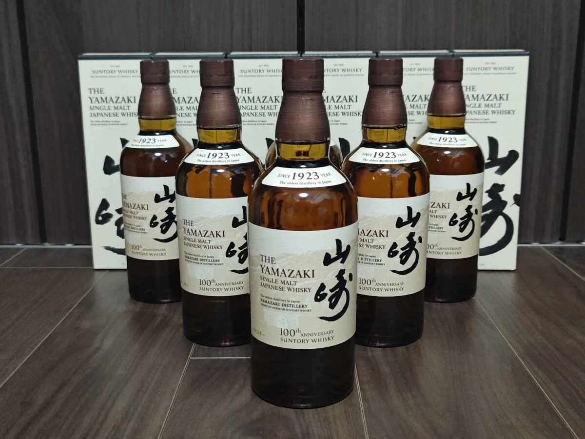【 未開封 100周年記念ラベル 6本 ※箱付き 】 サントリー 山崎 ノンエイジ NV ジャパニーズ ウイスキー シングルモルト 拍卖