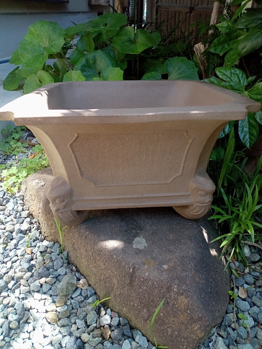 植木鉢 盆栽鉢 黒梨地 正方形 落款 1個拍卖