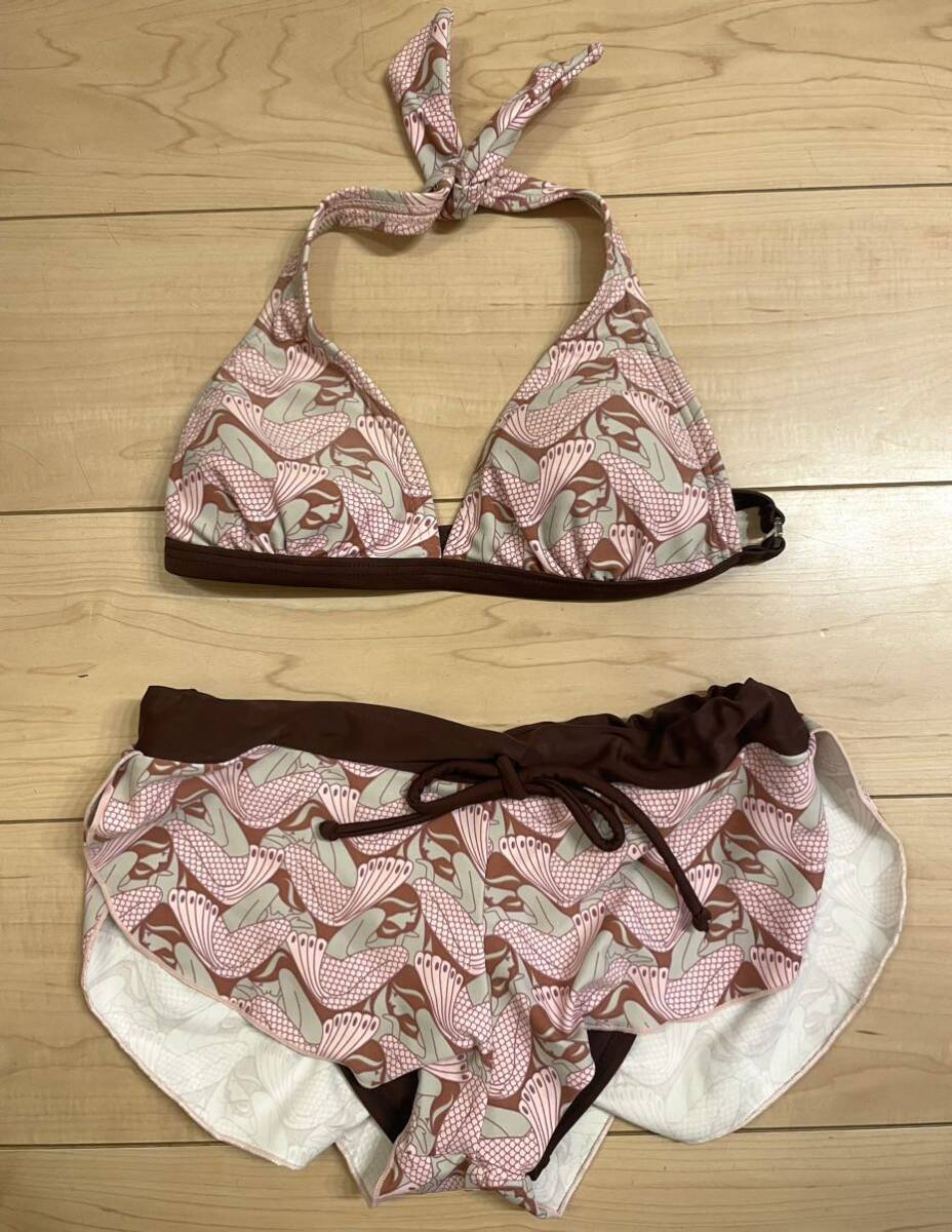 ビキニ 水着 人魚マーメイド プール ホルターネック 旅行 海外 海 マリンスポーツレトロ ピンク M 9号 即決拍卖
