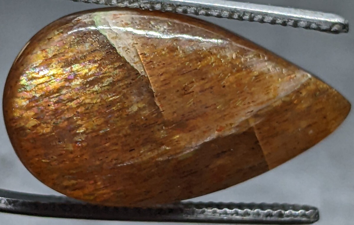 ★内部がキラキラ輝く 太陽石 サンストーン カボション13ct パワーストーン 裸石 ルース拍卖