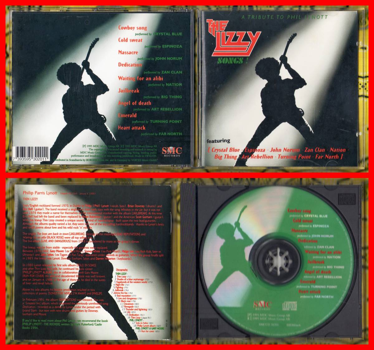 ♪≪輸入盤CD≫THE LIZZY SONGS!A TRIBUTE TO PHIL LYNOTT♪THIN LIZZY♪CRYSTAL BLUE♪JOHN NORUM(EUROPE)♪NATION♪TURNING POINT拍卖