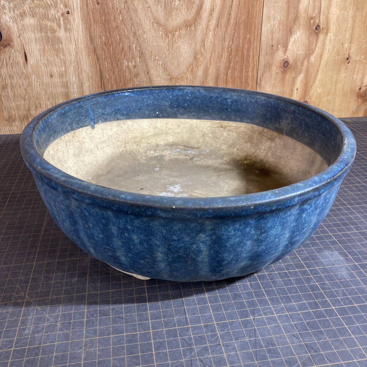 【10444P055】盆栽 盆栽鉢 丸鉢 和鉢 鉢 大鉢 寄せ植え 多肉植物 ガーデニング 造園 園芸 インテリア拍卖