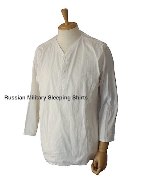 TK ロシア軍 スリーピングシャツ ヘンリーネック ロンT カットソー 白 ホワイト 4拍卖