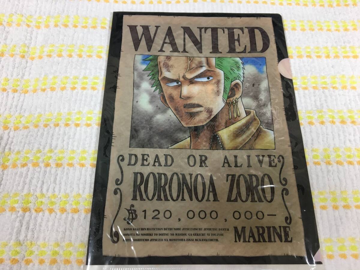 ★2010年・未開封・新品★A4クリアファイル「LAWSONオリジナルワンピースクリアファイル ゾロ」拍卖