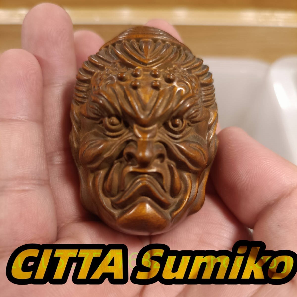 仏像 木彫り 仏頭 精密彫刻 置物 仏魔一念 仏教古美術 工芸品 02拍卖