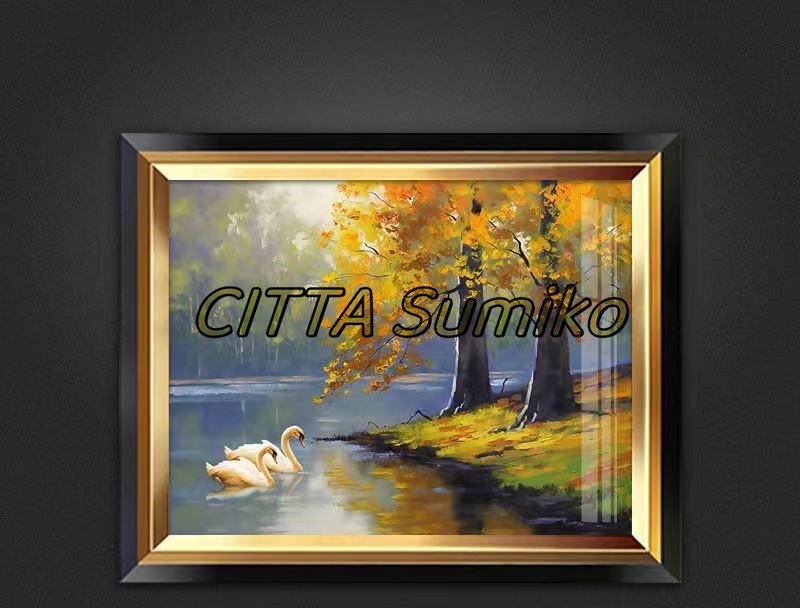 店長特選 特売! 美品 油彩 油絵絵画 風景画 高級装飾画 60*40cm拍卖