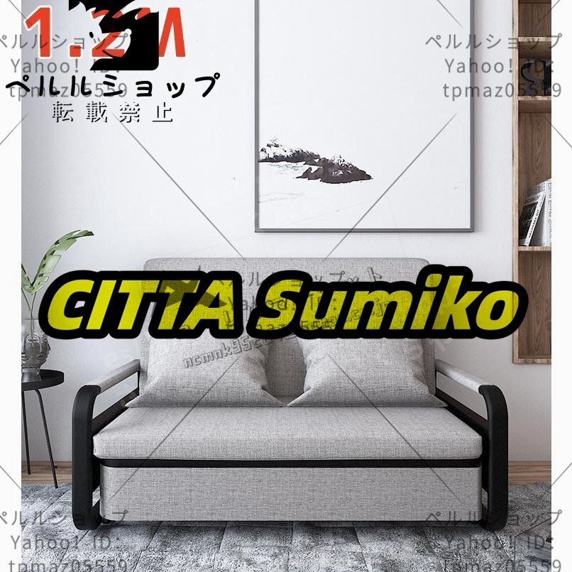 耐久ベッドソファー兼用 収納ケース付き 客間ソファー ファブリック ソファー 折り畳み式 家庭用 多機能 1.2M拍卖