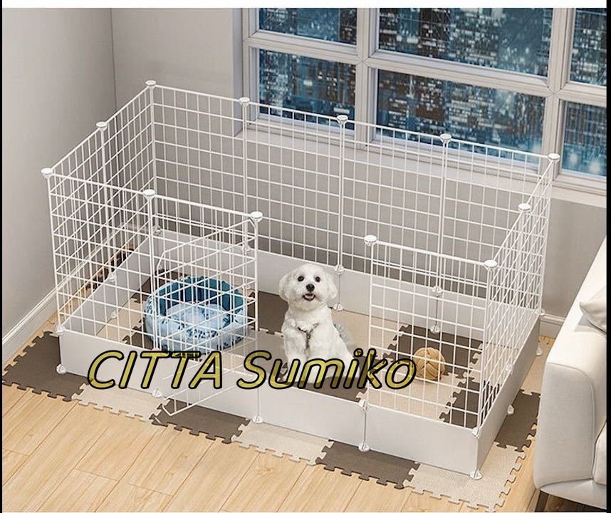 注目新作★犬隔離ペットフェンス ドア犬ケージガードレール鉄犬室内犬小屋家庭用柵拍卖