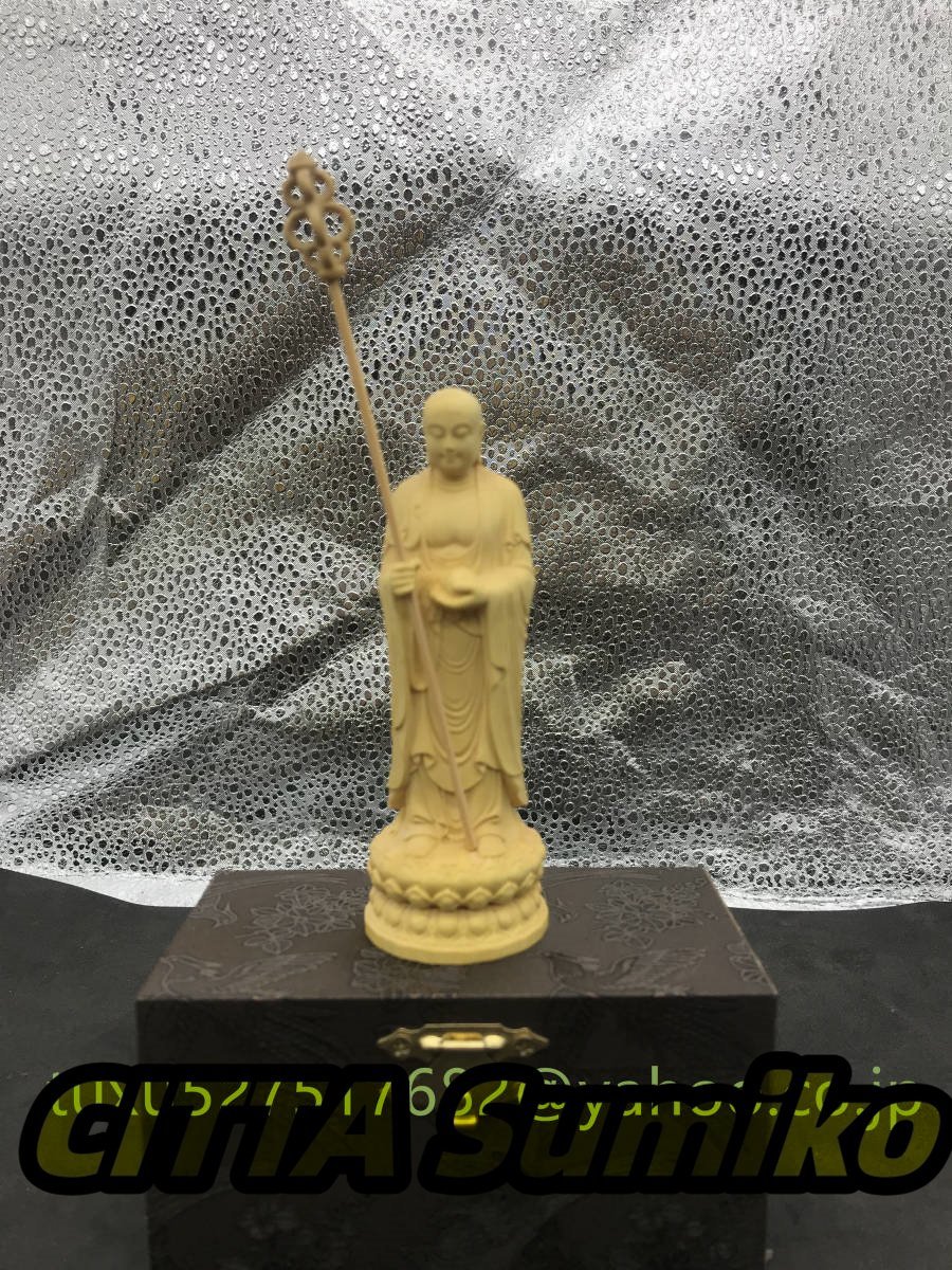 【仏教美術・仏像】地蔵菩薩 地蔵菩薩像 立像 供養品 彫刻工芸品 置物 精密細工拍卖