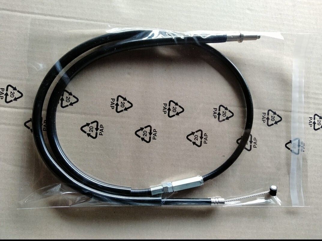 送料込み KAWASAKI Z250FT 10cmロング クラッチ ワイヤー ケーブル 黒 新品拍卖