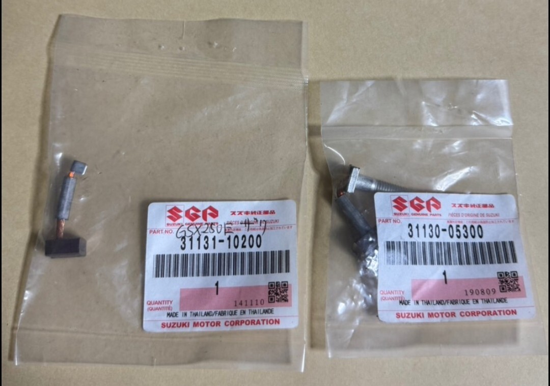 ペイペイ SUZUKI GSX250E ザリ専用 純正 セルモータブラシ GSX250E ザリ メーカー廃盤拍卖