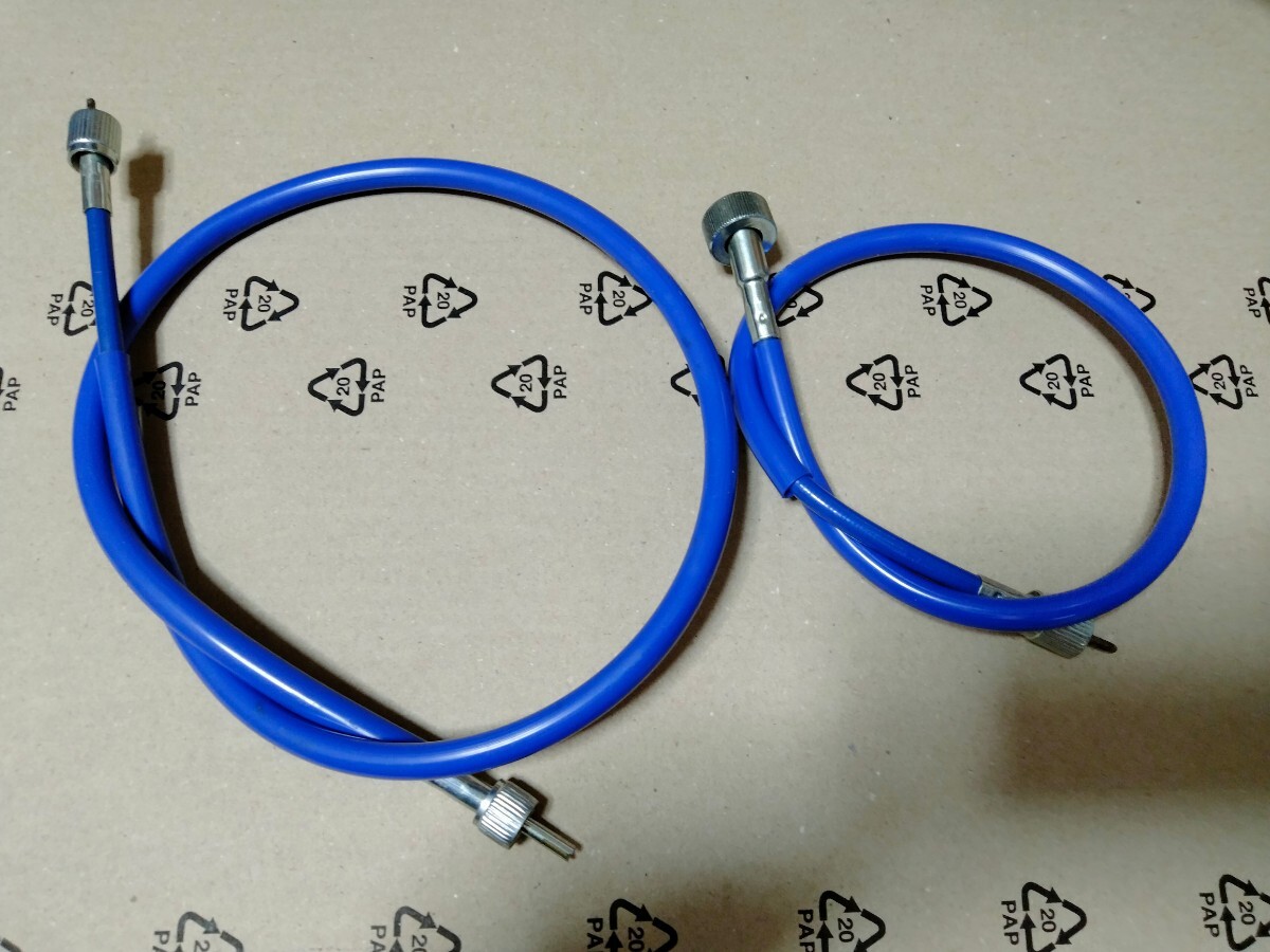 送料込みKAWASAKIZ250FT スピードメーター ワイヤー ケーブル タコメーターケーブルセット ブルー色 新品拍卖