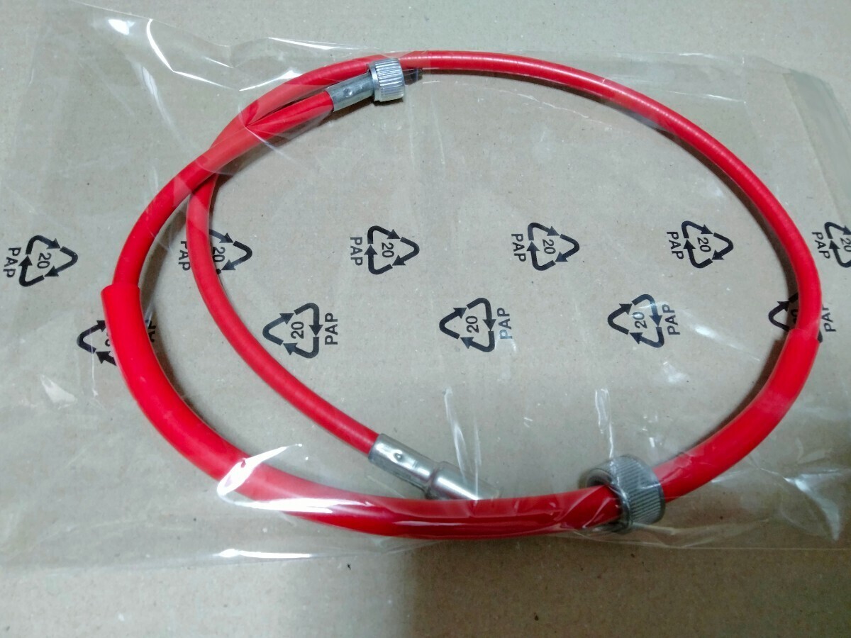 送料込み SUZUKI GT380 タコメーター ワイヤー ケーブル レッド 赤色 新品拍卖