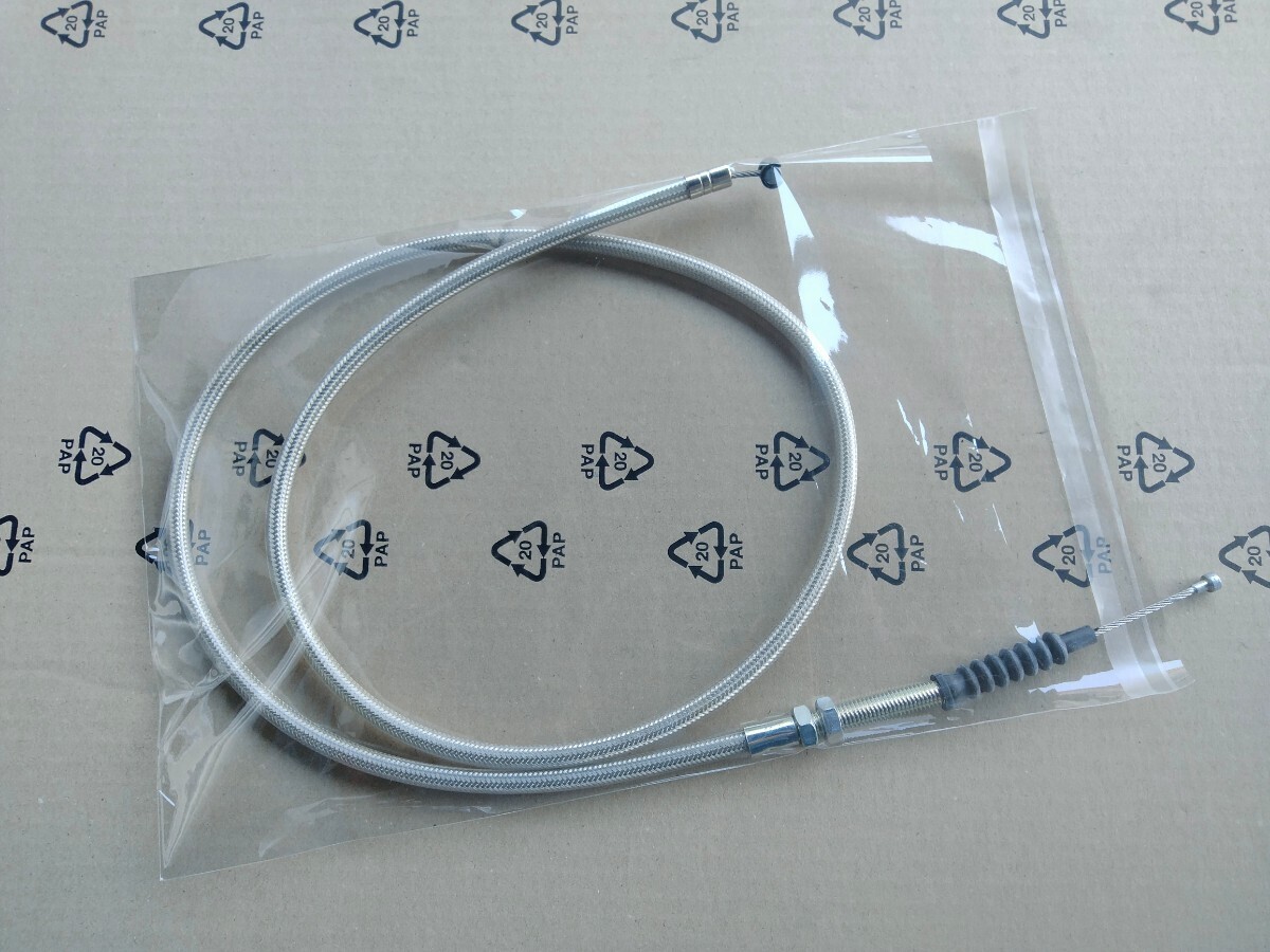 送料込みHONDA CB400N CB400Tホーク CB250T CB250N ホーク クラッチ ワイヤー ケーブル メツシュ 10cmロング長さ拍卖