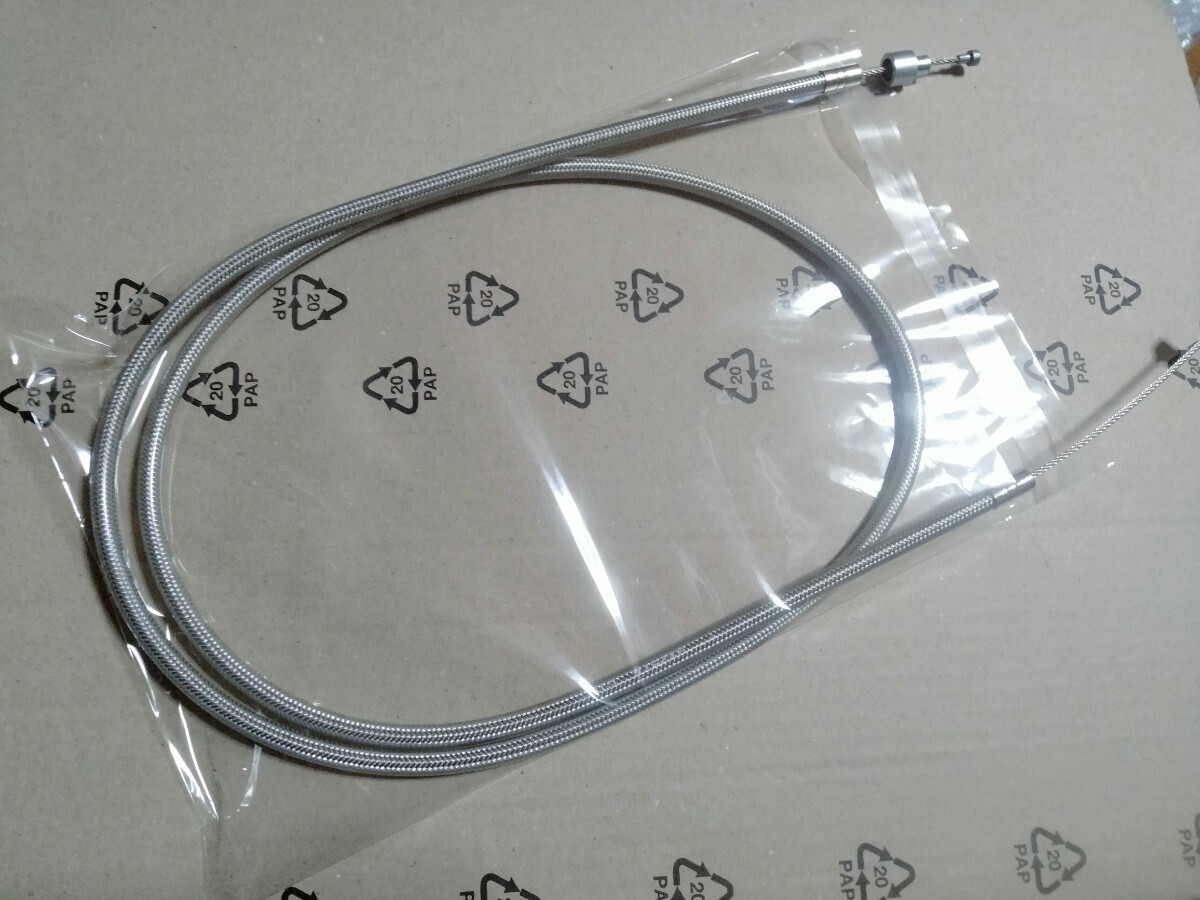 送料込み YAMAHA GX250 GX400 15cmロング クラッチ ワイヤー ケーブル メツシュ 新品拍卖