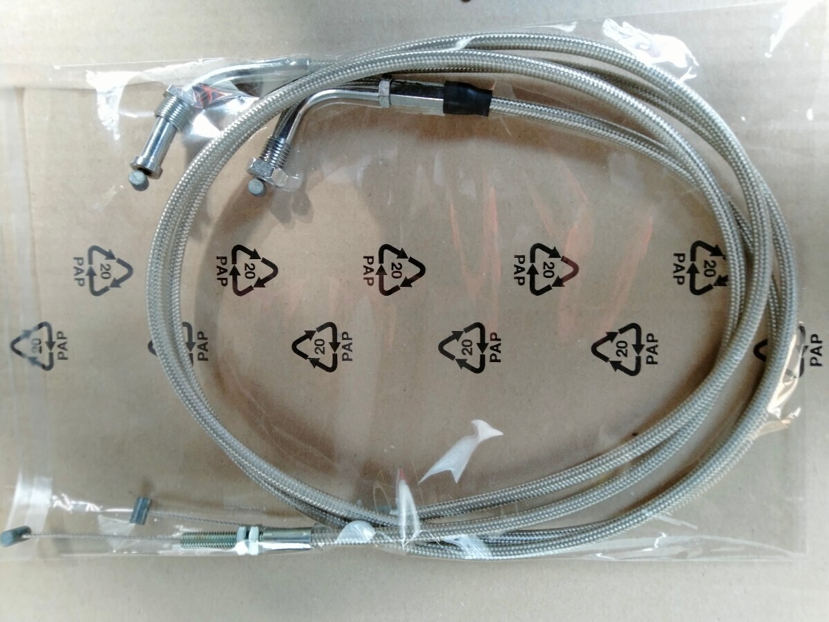 送料込み HONDA CB400D スーパーホークⅢ 純正長さ アクセル ワイヤー ケーブル メツシュ スーパーホークⅢR拍卖