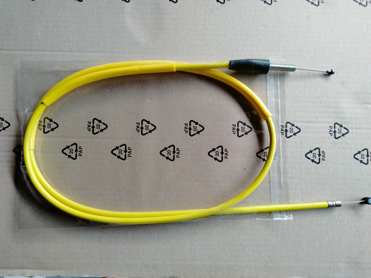 送料込み SUZUKI GS400 GS425 GS400L 15cmロング クラッチ ワイヤー ケーブル イエロー色 黄色拍卖