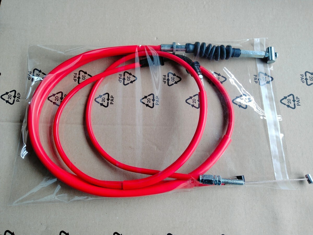 送料込み SUZUKI GSX400F GSX400FS インパルス 純正長さ アクセル クラッチ ワイヤー ケーブル 赤 拍卖