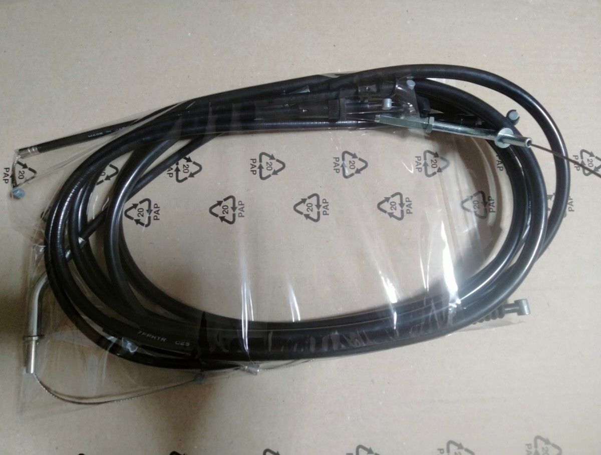 送料込み KAWASAKI ゼファー400 ゼファー550 ZEPHYR400 ZEPHYR550 ワイヤー ケーブル セット 黒 25cmロング ゼフアー400 拍卖