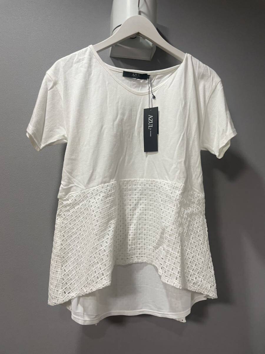 未使用極美品ZARAザラトップス切り替え白レディース拍卖