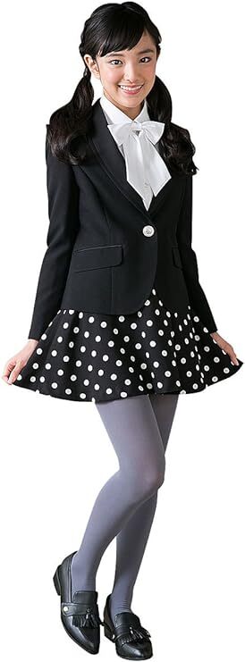 新品 (アリスマジック)ALICE MAGIC モノトーンドットスカートスーツ 3028656 クロ 160cm HL732 卒業 入学 発表会 拍卖