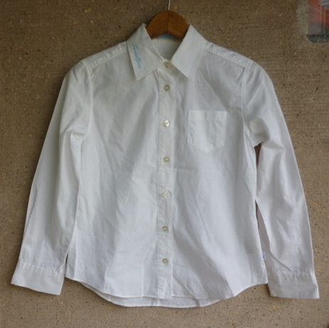 angel blue エンジェルブルー シャツ えりにロゴの刺繍 日本製 M(150)拍卖