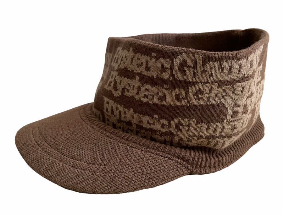 名作!! 希少!! 90s HYSTERIC GLAMOUR ヒステリックグラマー ニットサンバイザー キャップ size FREE アーカイブ ビンテージ MADE IN JAPAN拍卖