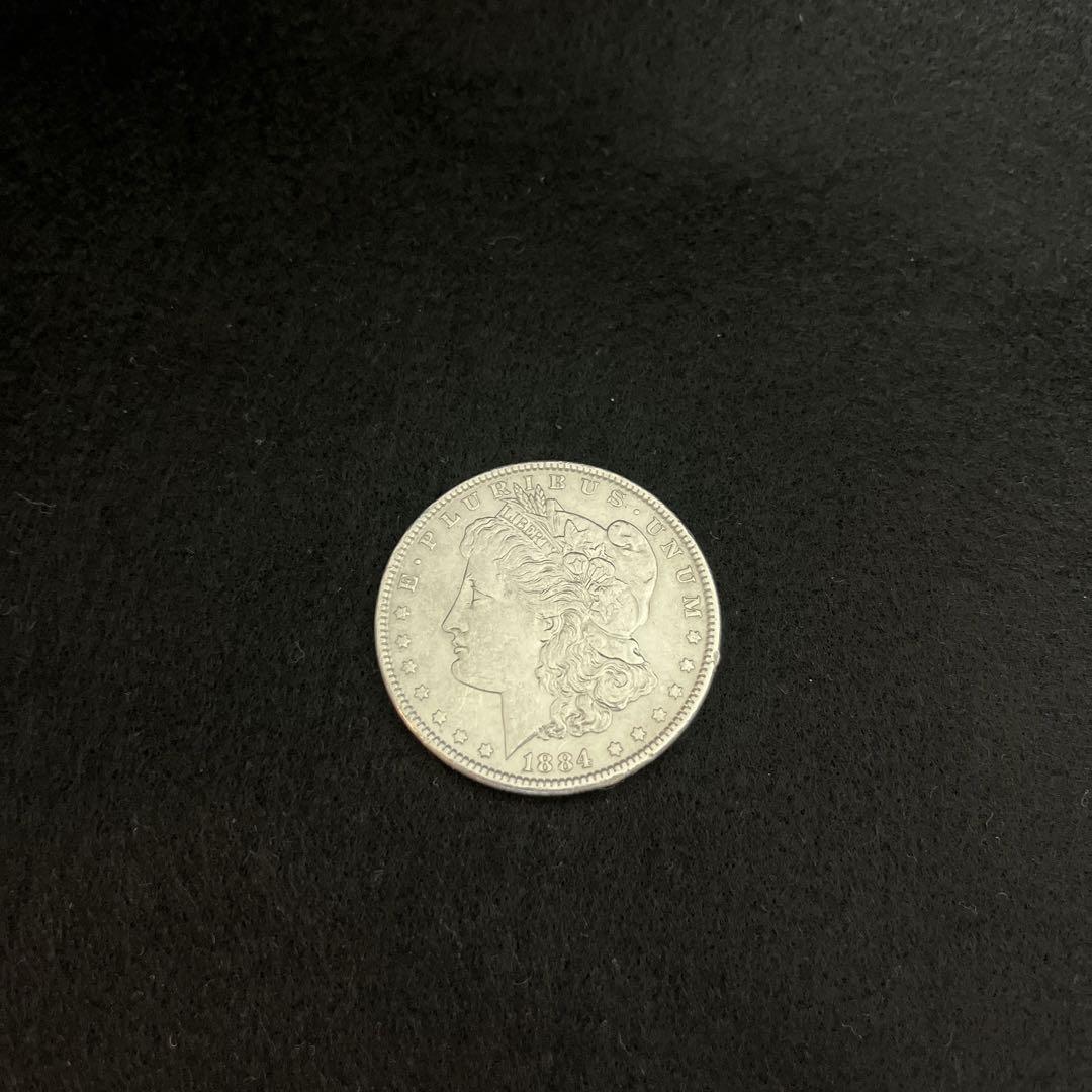 アメリカ モルガン1ドル銀貨 1884年 26.6グラム ミント無し ④拍卖