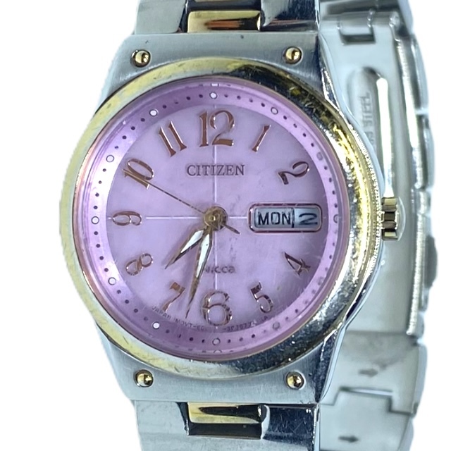 CITIZEN シチズン wicca ウィッカ エコドライブ 腕時計 時計 アクセサリー 小物 ソーラー ステンレス ピンク シルバー ゴールド拍卖
