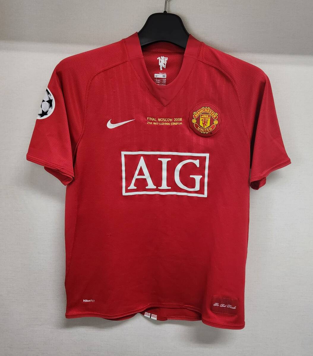 07-08マンチェスターユナイテッド MUFC(H)#7 C・ロナウド Ronlado 半袖 Nike正規 Uefa CL決勝戦仕様 M拍卖