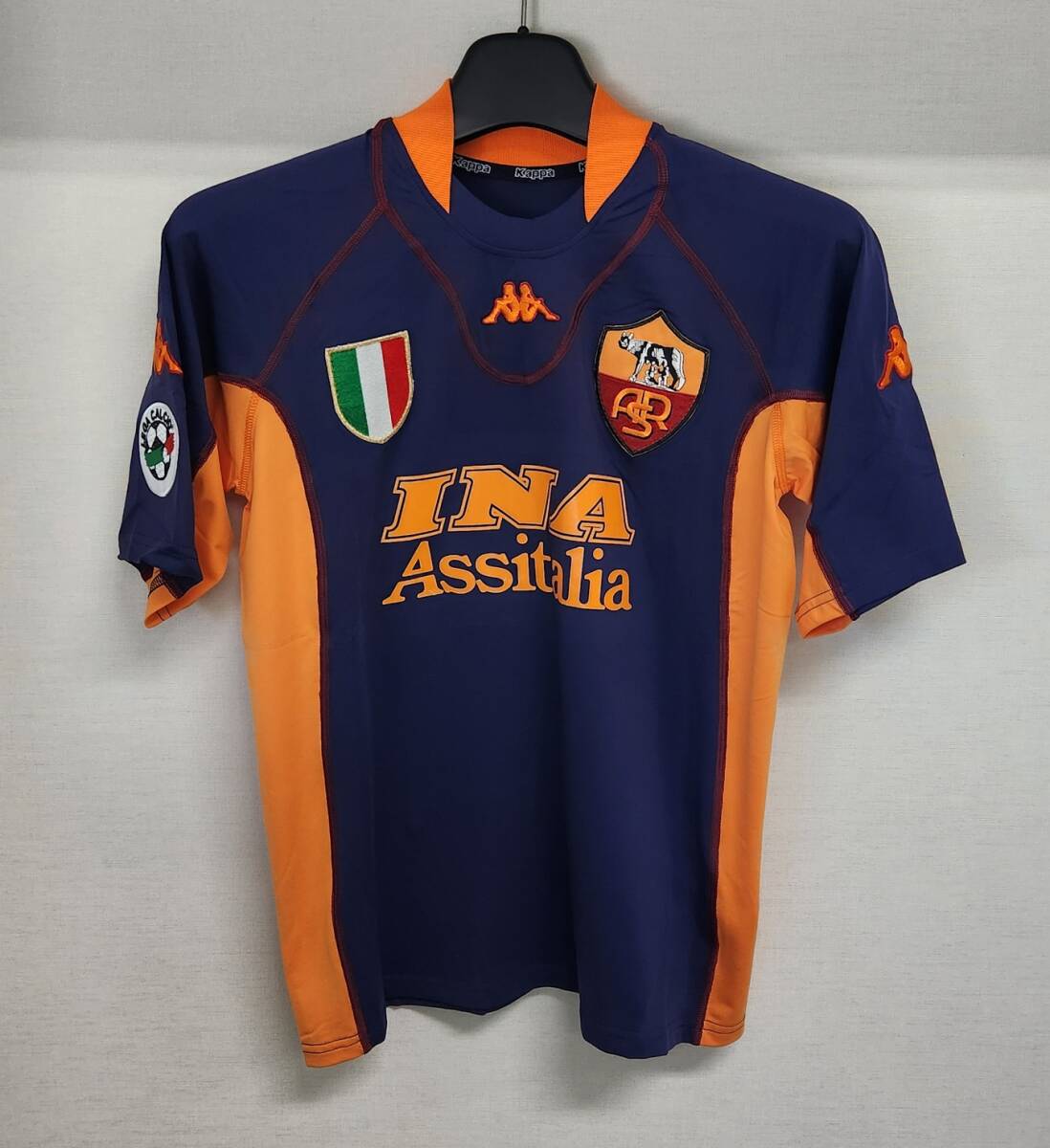 01-02ASローマ Roma(3rd)#10 トッティ TOTTI 半袖 正規KAPPA リーグ L拍卖