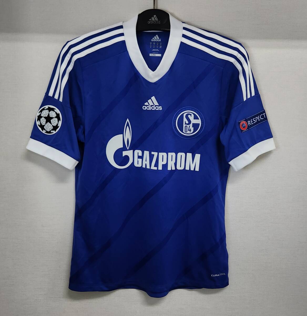 13-14シャルケ04 SCHALKE 04(H)#22 内田篤人 UCHIDA 半袖 adidas正規 UEFA CL仕様 M拍卖