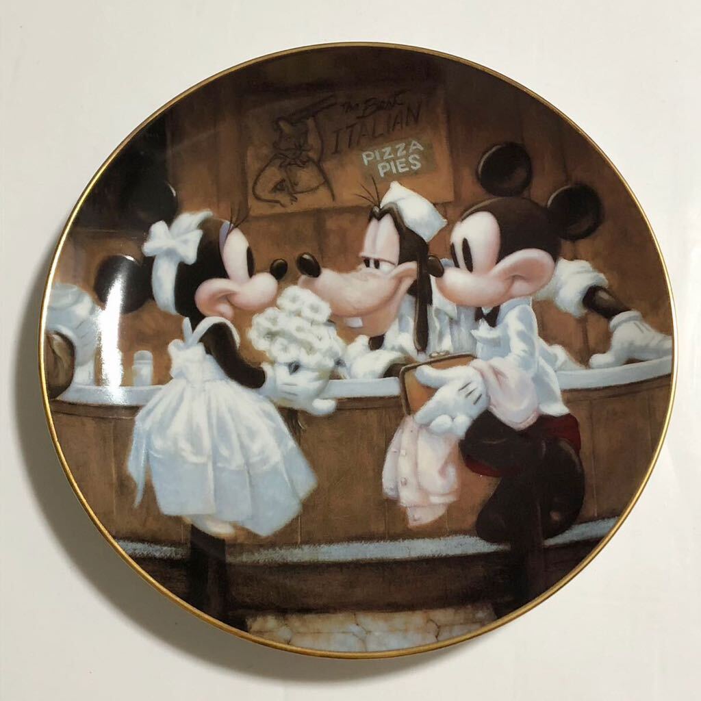 未使用 レア 5000個限定 日本製 Disney プレート お皿 PIZZA PIES THE SATURDAY EVENING POST WALT Disney GALLERY ミッキー ディズニー拍卖